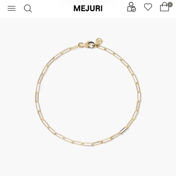 Mejuri 14K boyfriend bold bracelet 6-7 inches.